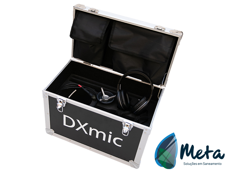 O Geofone Digital DXMIC tem a capacidade de capturar ru�dos provocados pelos vazamentos utilizando uma faixa de frequ�ncia bastante ampla. Ele possui o melhor n�vel de qualidade sonora e exibe caracter�sticas como filtro autom�tico e tela de frequ�ncia.