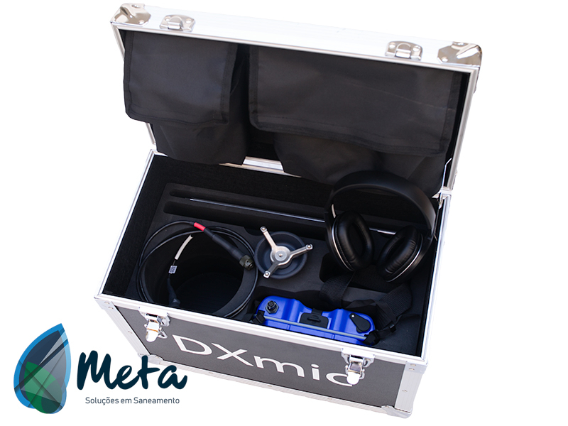 O Geofone Digital DXMIC tem a capacidade de capturar ru�dos provocados pelos vazamentos utilizando uma faixa de frequ�ncia bastante ampla. Ele possui o melhor n�vel de qualidade sonora e exibe caracter�sticas como filtro autom�tico e tela de frequ�ncia.